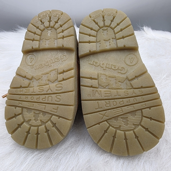 Gerber LaceUp Hiking Boots Tan Leather With Red And Black Checkered Ankle Size 4 - Picture 4 of 6